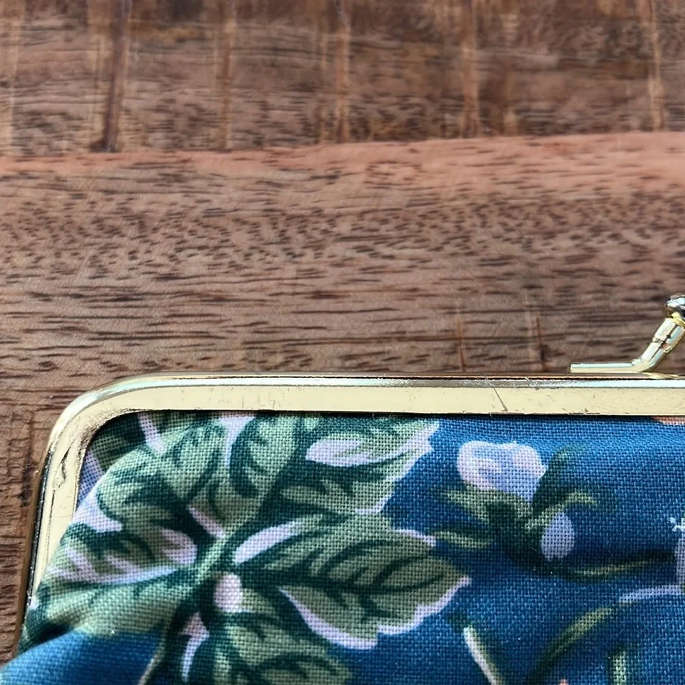 Diane Von Furstenberg Vintage Floral Fabric Cosmetic Purse
